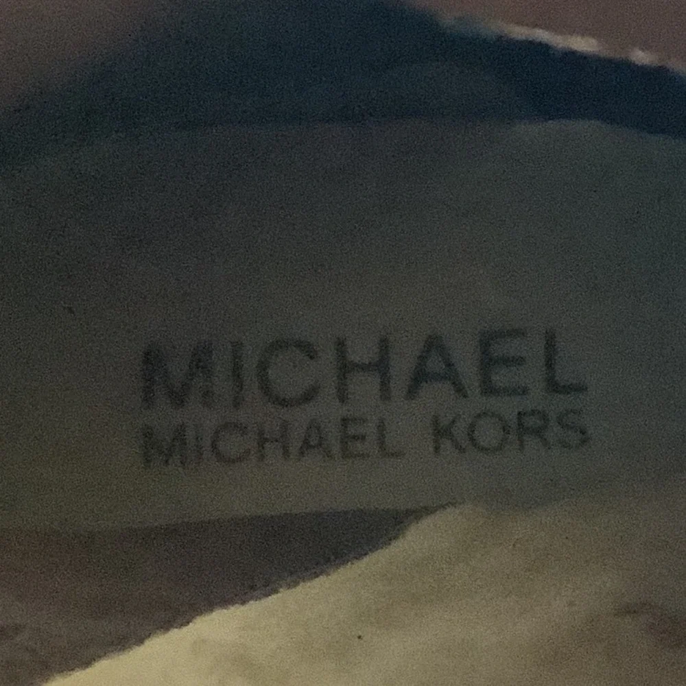 Michael Kors‎ Brown Leather Wedge Ankle Boots Gold Zip Lug Sole Womens 7.5M